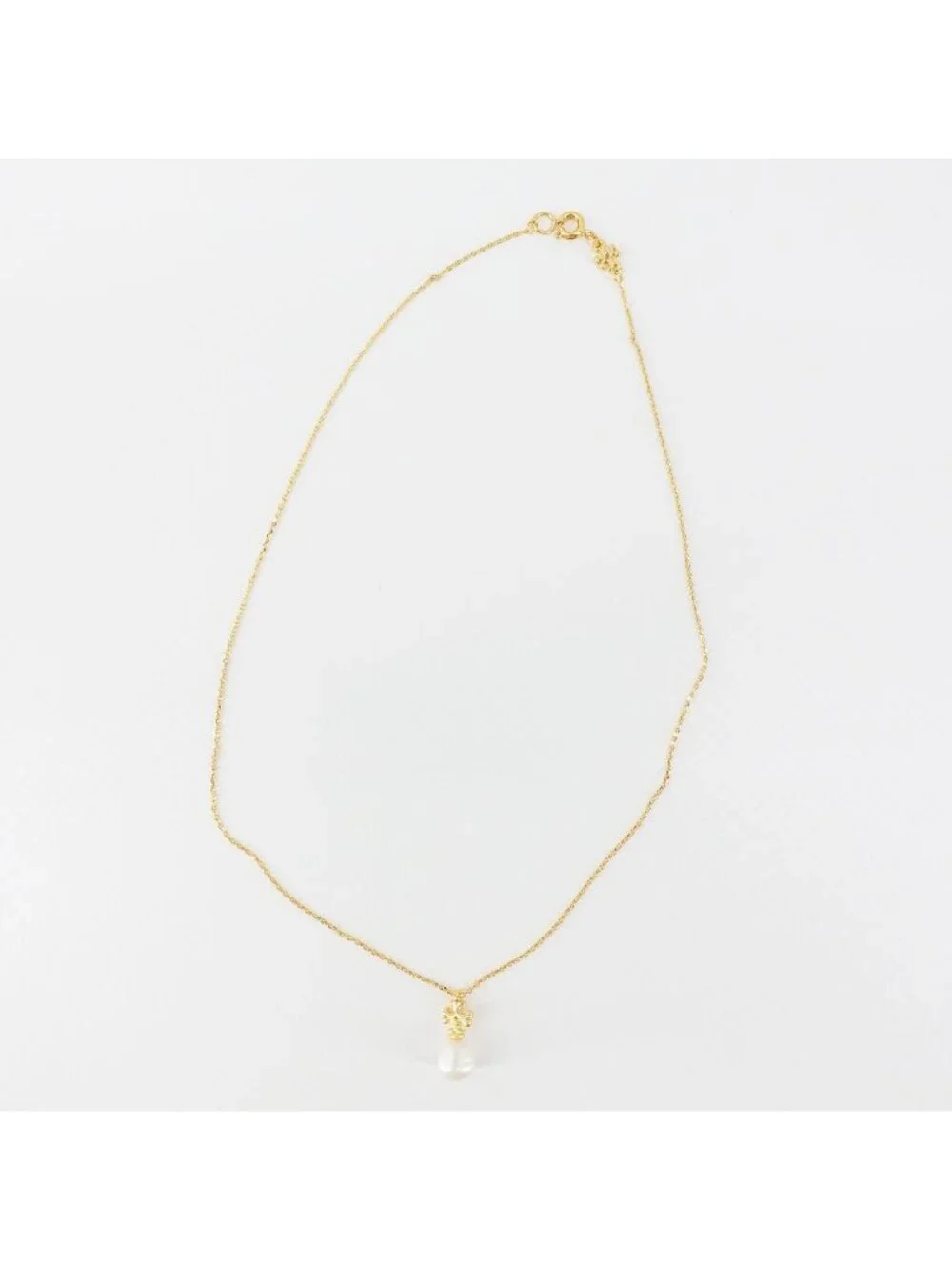 Tory Burch Kira Pearl Pendant Necklace White OS